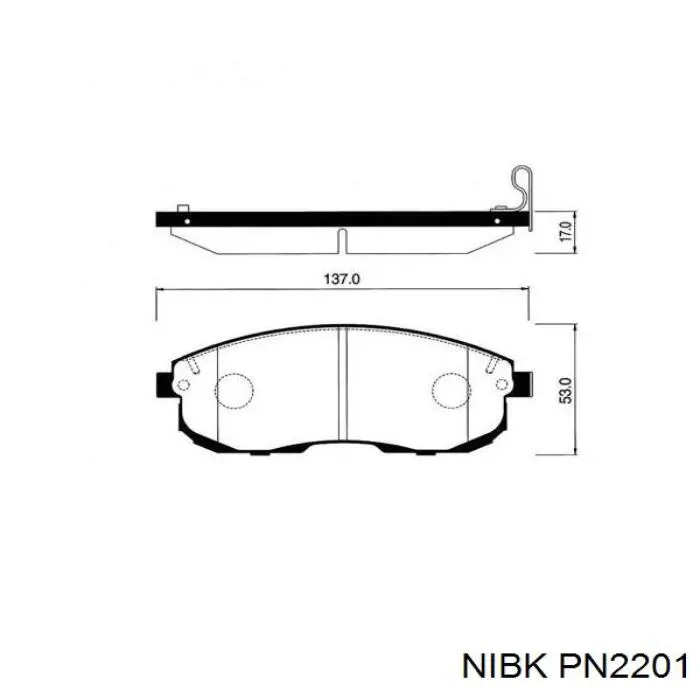 Передні тормозні колодки PN2201 Nibk