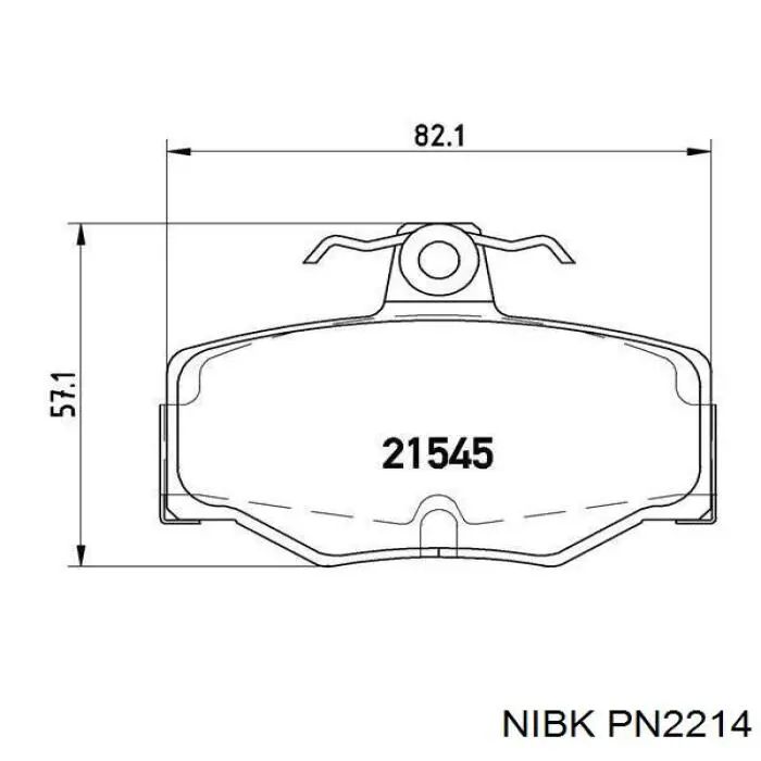 Задні гальмівні колодки PN2214 Nibk