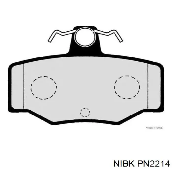PN2214 Nibk Колодки гальмівні задні, дискові