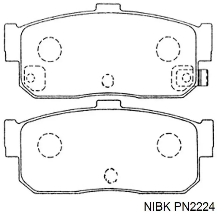 Колодки гальмові задні, дискові PN2224 Nibk