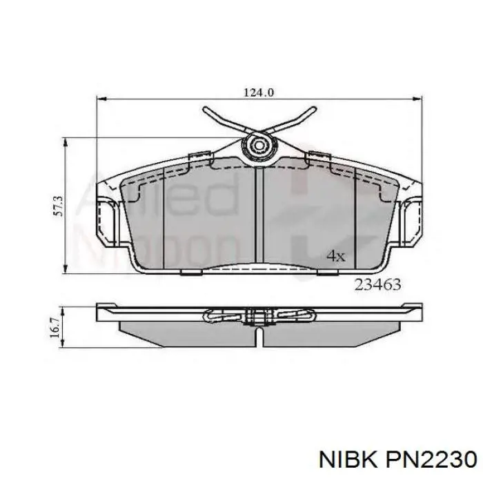Передні тормозні колодки PN2230 Nibk