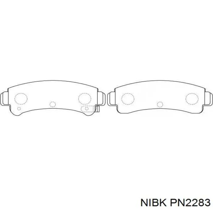 PN2283 Nibk колодки гальмові задні, дискові