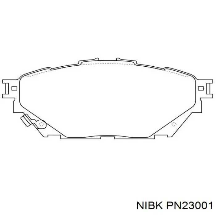 Колодки гальмівні передні, дискові PN23001 Nibk