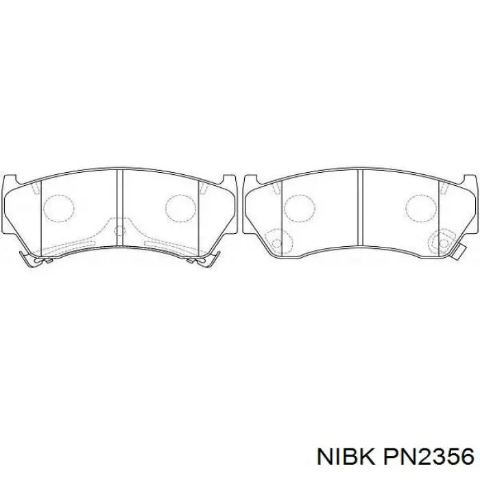Гальмівні колодки Nibk PN2356 ціна, від 16.49 USD