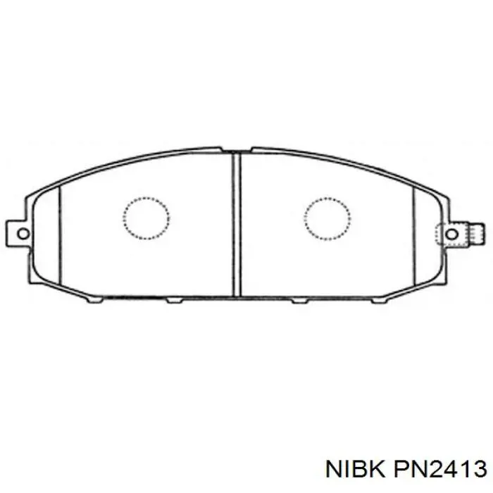 Колодки гальмівні передні, дискові PN2413 Nibk