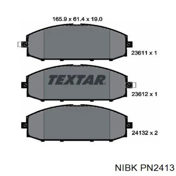 PN2413 Nibk Передні гальмівні колодки