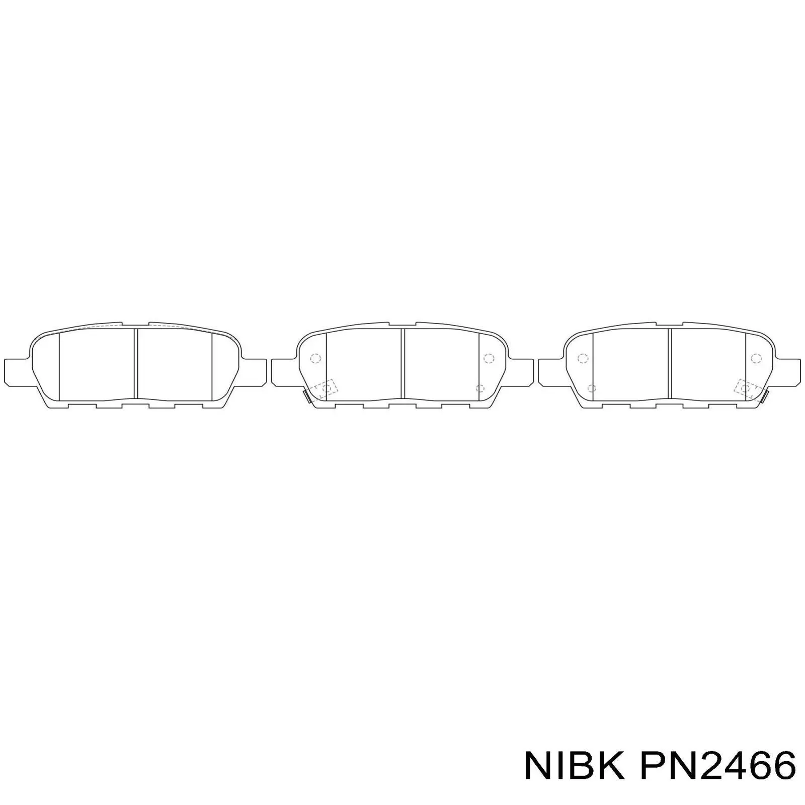 Задні гальмівні колодки PN2466 Nibk