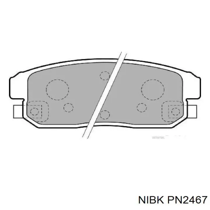 Задні гальмівні колодки Nibk PN2467 ціна, від 14.09 USD
