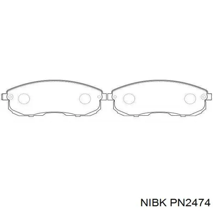 Купити PN2474 Nibk Колодки гальмівні передні, дискові