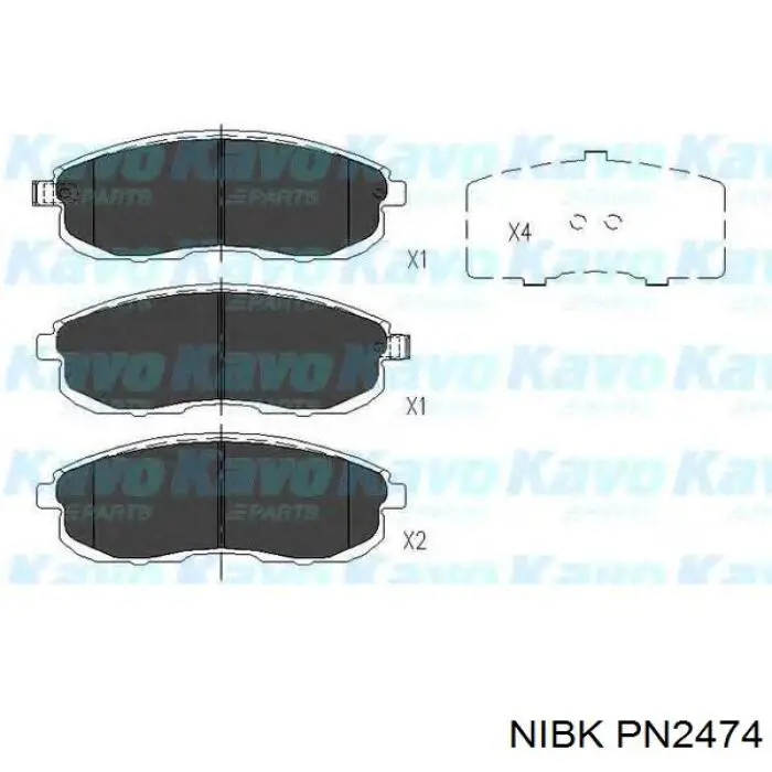 PN2474 Nibk Передні гальмівні колодки
