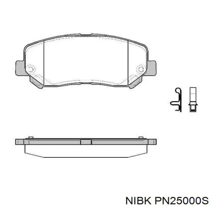 PN25000S Nibk Передні гальмівні колодки