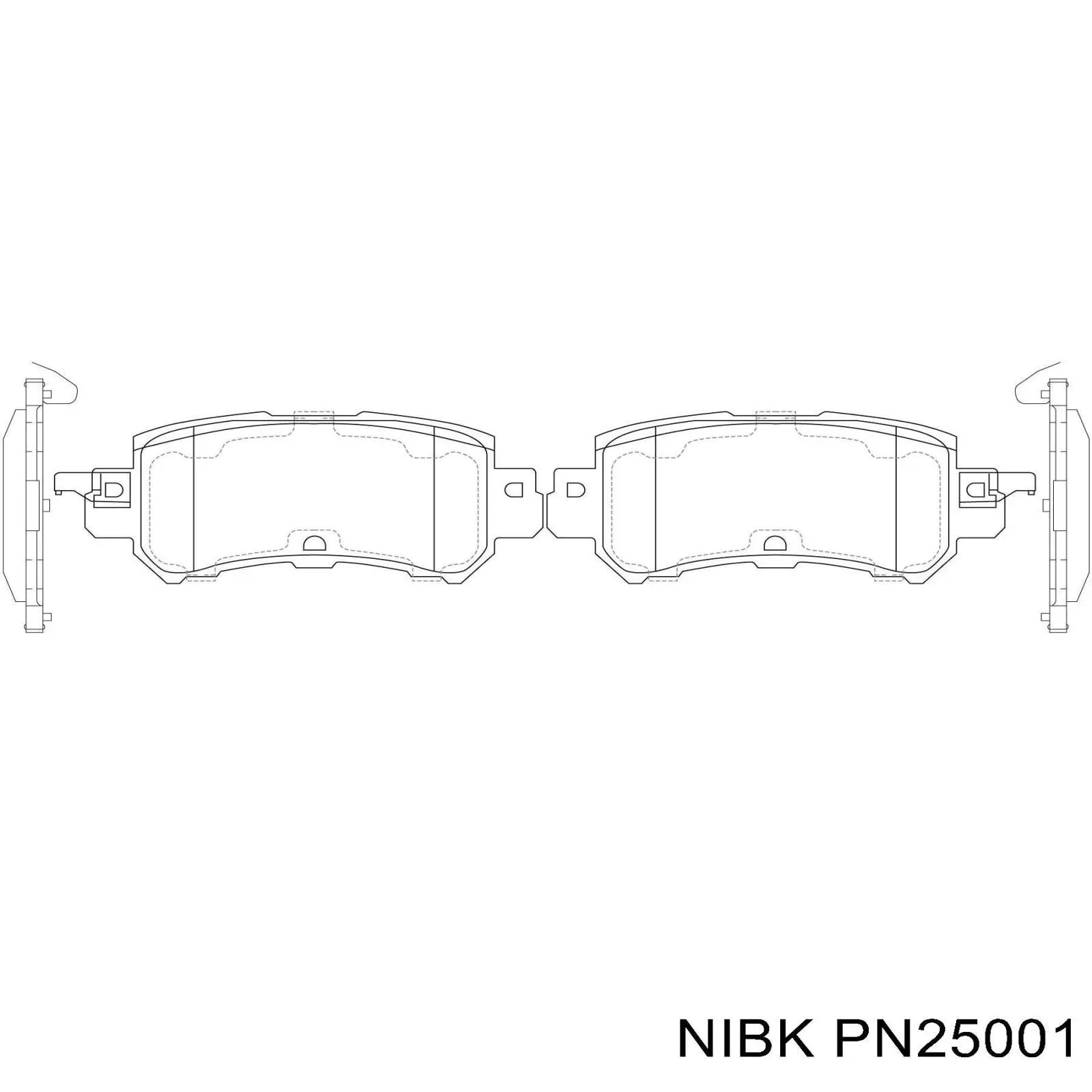 Задні гальмівні колодки PN25001 Nibk