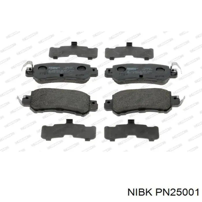 Задні гальмівні колодки Nibk PN25001 ціна, від 23.09 USD