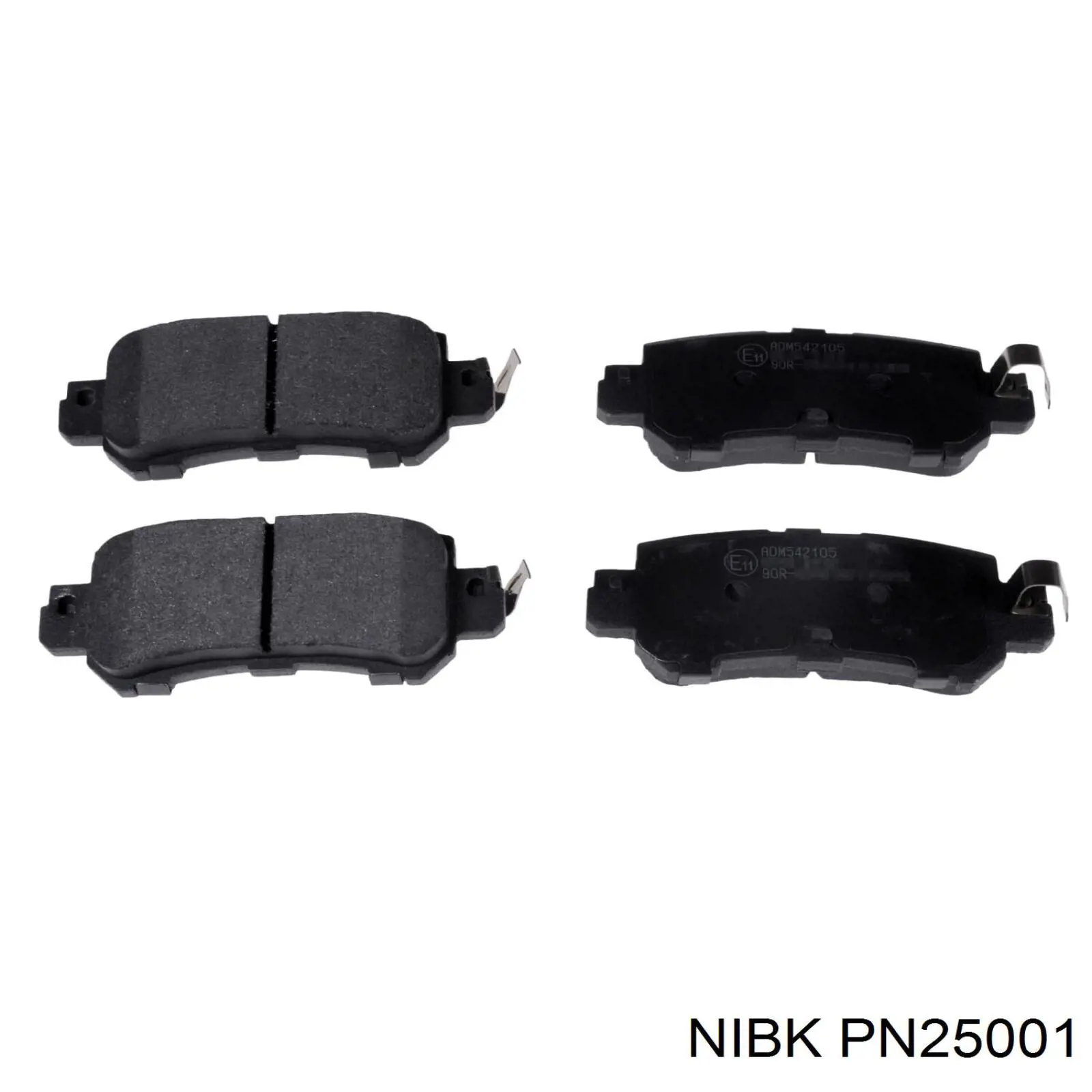 PN25001 Nibk Колодки гальмівні задні, дискові