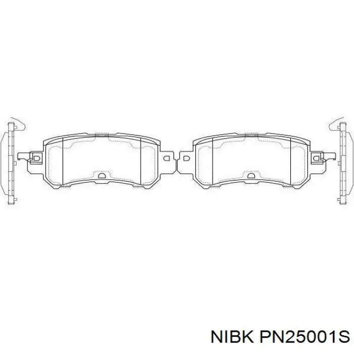 Задні гальмівні колодки PN25001S Nibk