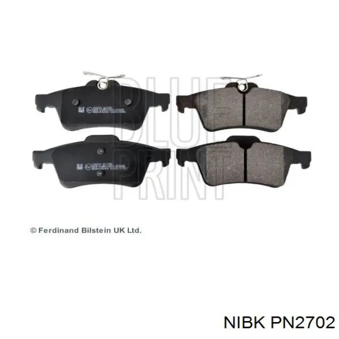 Задні гальмівні колодки PN2702 Nibk