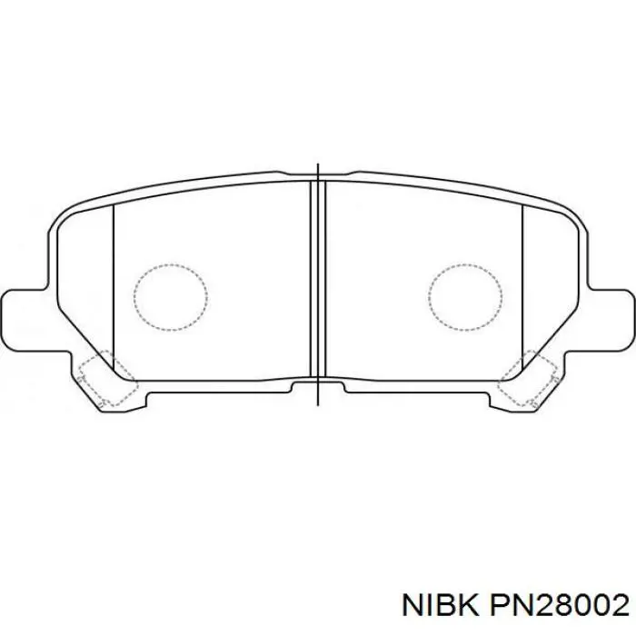 PN28002 Nibk Колодки гальмівні задні, дискові