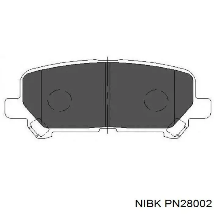 PN28002 Nibk колодки гальмові задні, дискові