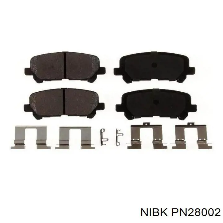 Задні гальмівні колодки Nibk PN28002 ціна, від 21.39 USD