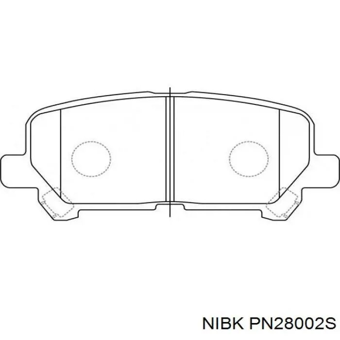 PN28002S Nibk колодки гальмові задні, дискові