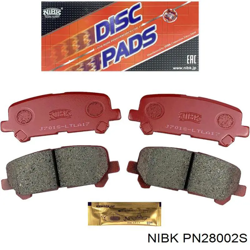 Задні гальмівні колодки Nibk PN28002S ціна, від 21.39 USD