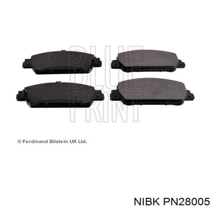 PN28005 Nibk Передні гальмівні колодки