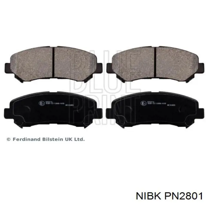 Купити PN2801 Nibk Колодки гальмівні передні, дискові