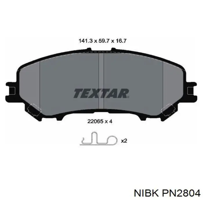 Передні тормозні колодки PN2804 Nibk
