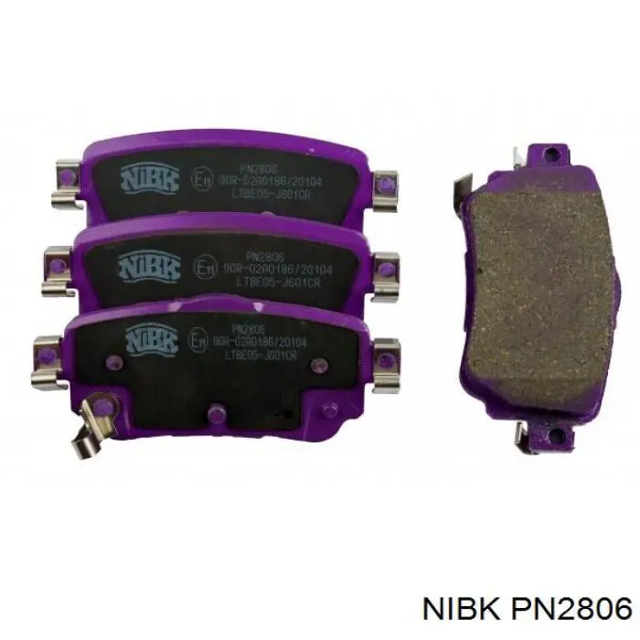 Задні гальмівні колодки Nibk PN2806 ціна, від 23.68 USD
