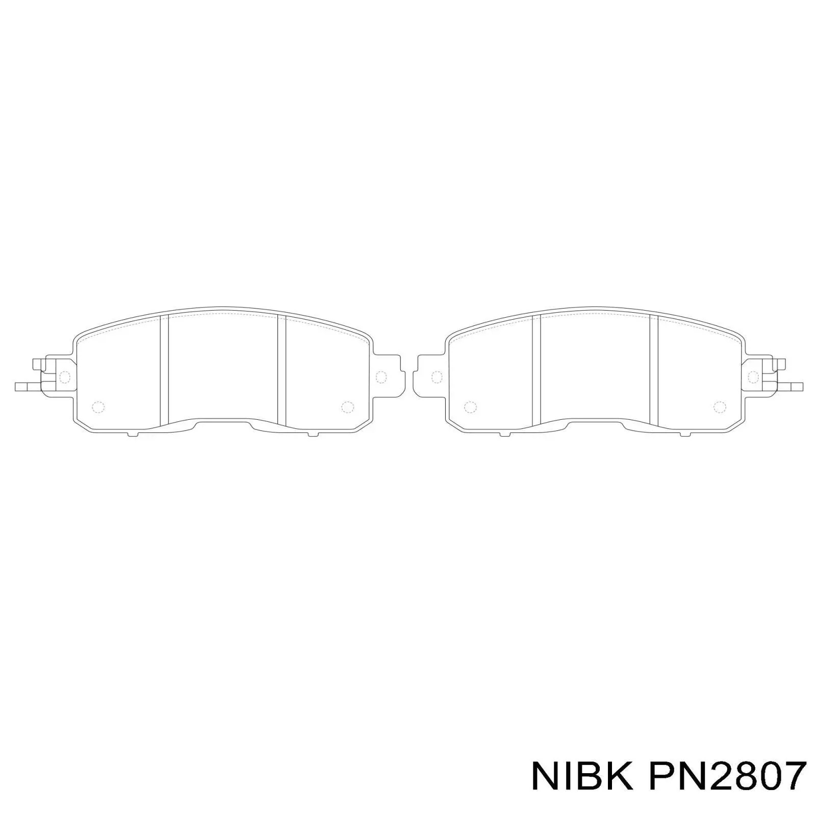 Гальмівні колодки Nibk PN2807 ціна, від 31.58 USD
