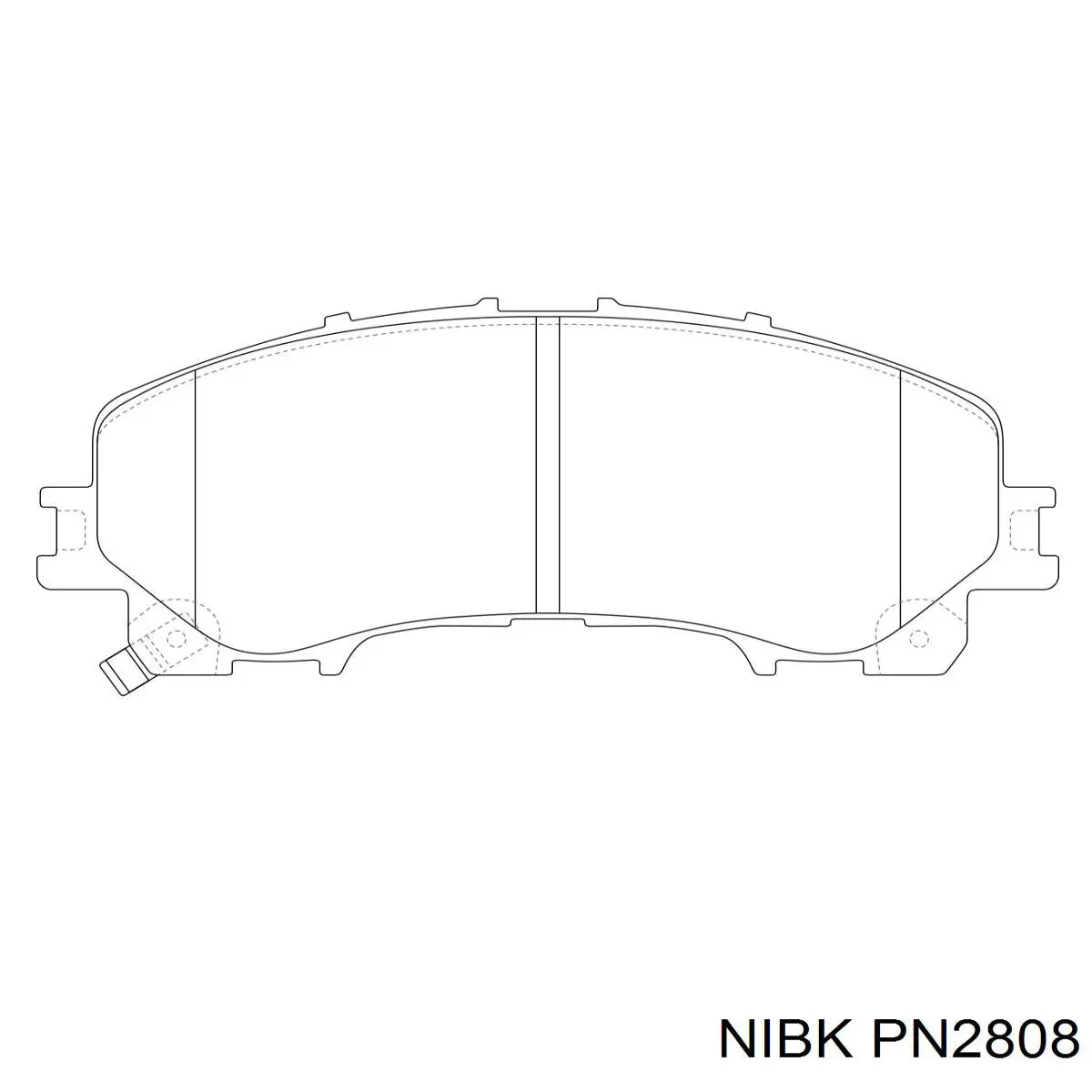 Колодки гальмівні передні, дискові PN2808 Nibk