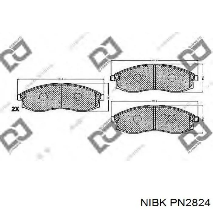 PN2824 Nibk Передні гальмівні колодки