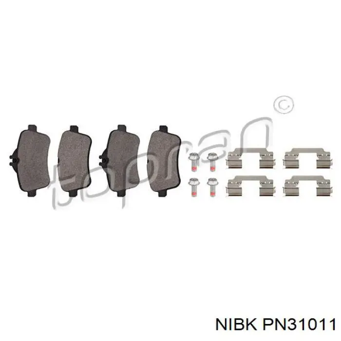 Задні гальмівні колодки Nibk PN31011 ціна, від 63.35 USD