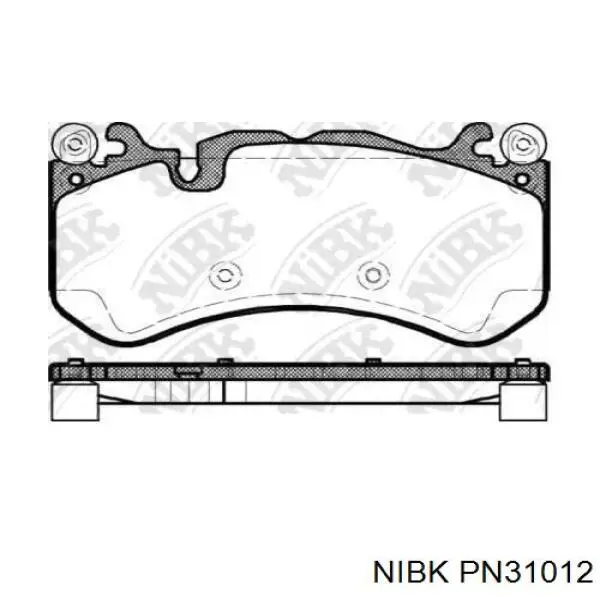 Гальмівні колодки Nibk PN31012 ціна, від 146.59 USD