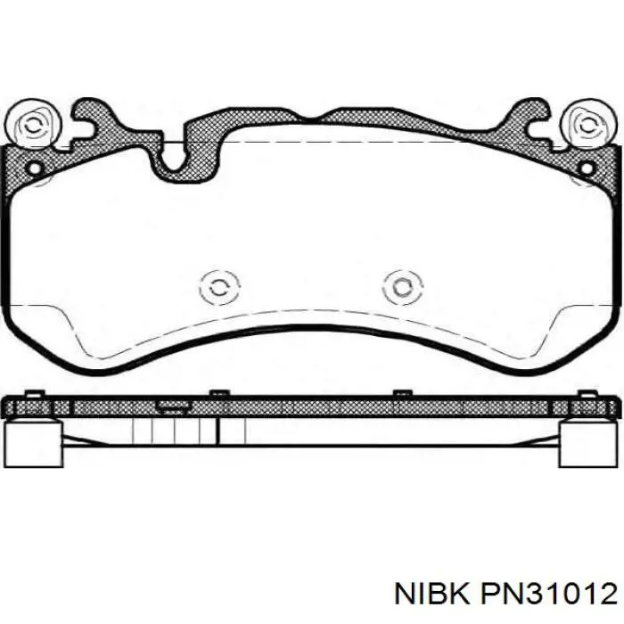 Колодки гальмівні передні, дискові PN31012 Nibk