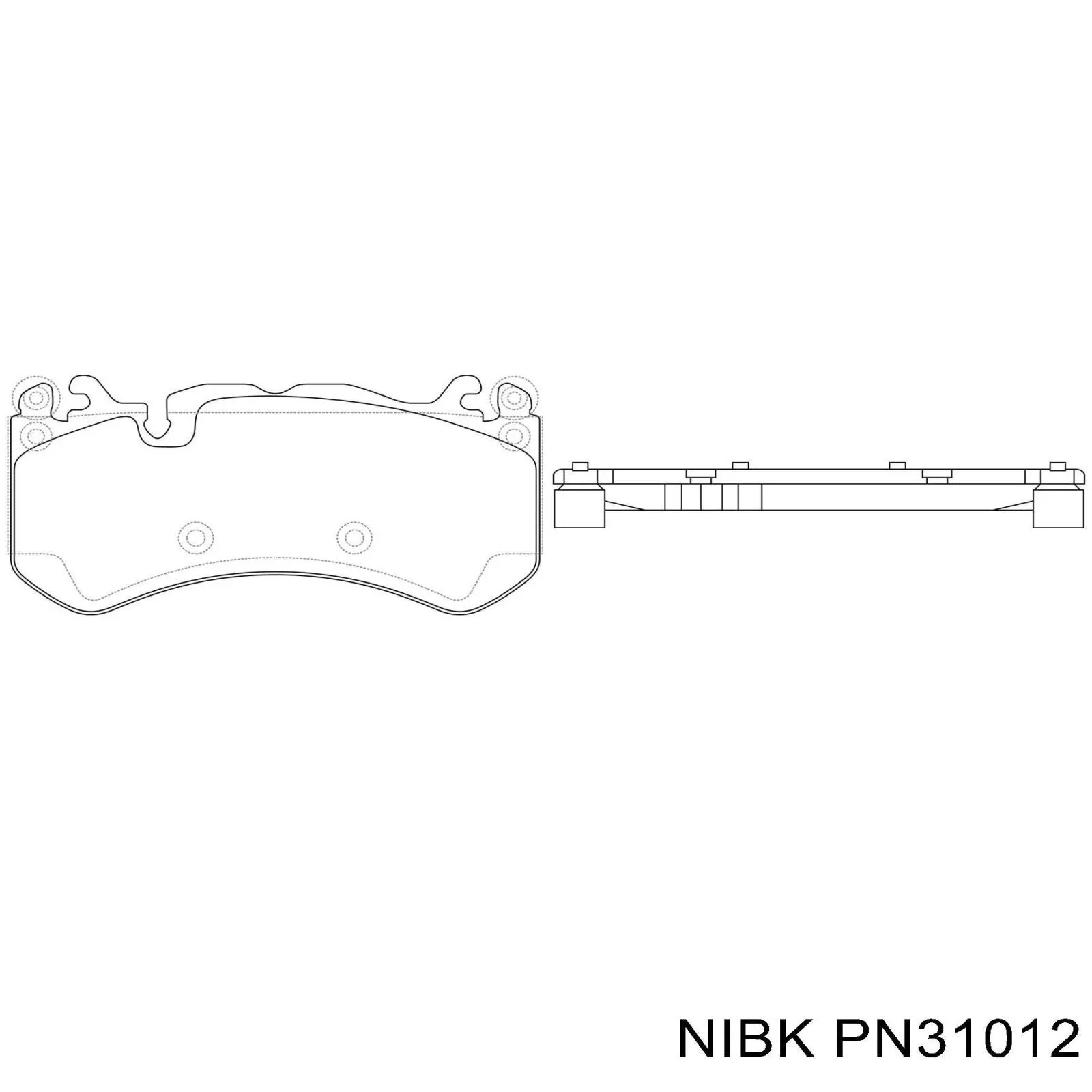 Купити PN31012 Nibk Колодки гальмівні передні, дискові