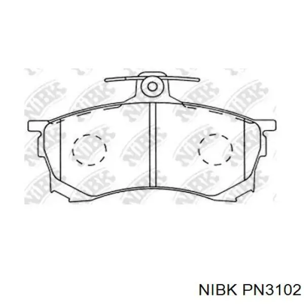 PN3102 Nibk Передні гальмівні колодки