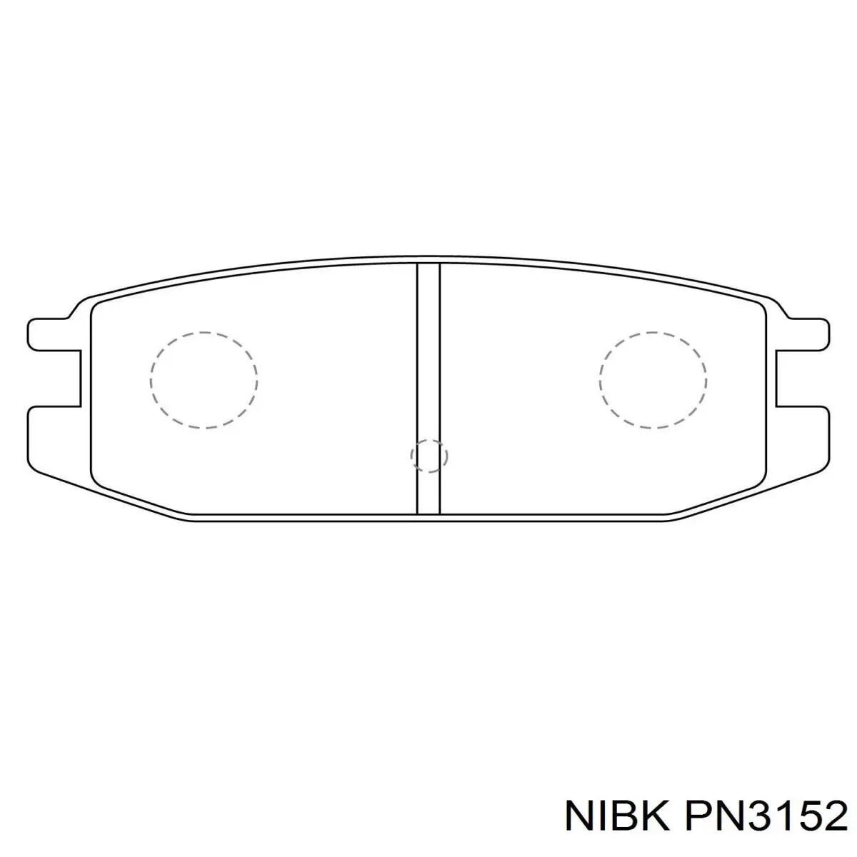 PN3152 Nibk колодки гальмівні передні, дискові