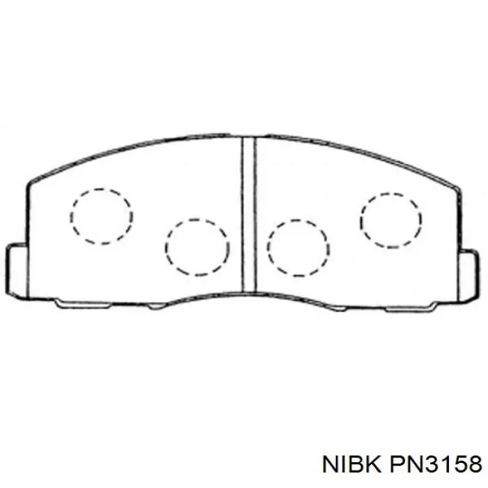 Передні тормозні колодки PN3158 Nibk