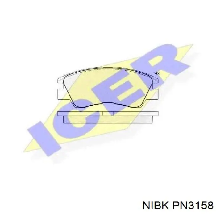 Гальмівні колодки Nibk PN3158 ціна, від 13.94 USD