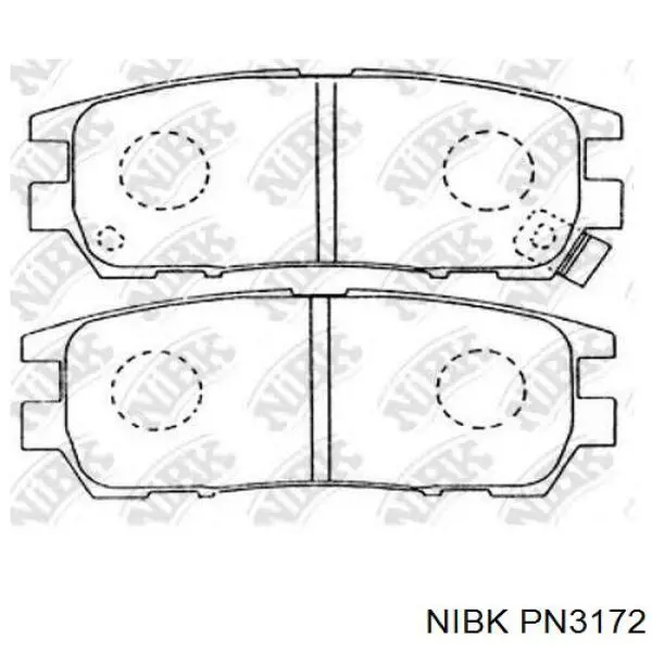 Купити PN3172 Nibk Колодки гальмівні передні, дискові