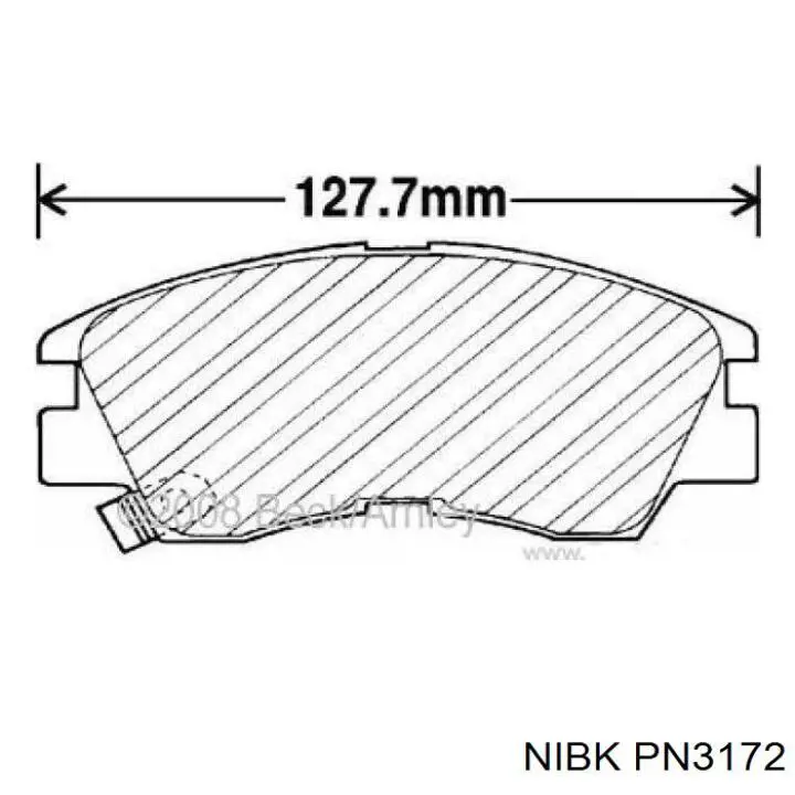 PN3172 Nibk Передні гальмівні колодки