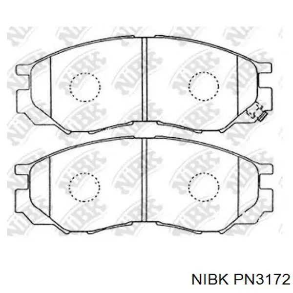 Гальмівні колодки Nibk PN3172 ціна, від 13.94 USD