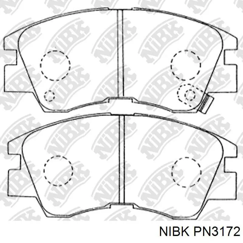 PN3172 Nibk Передні гальмівні колодки