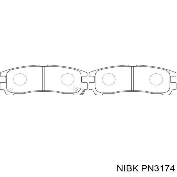 Задні гальмівні колодки PN3174 Nibk