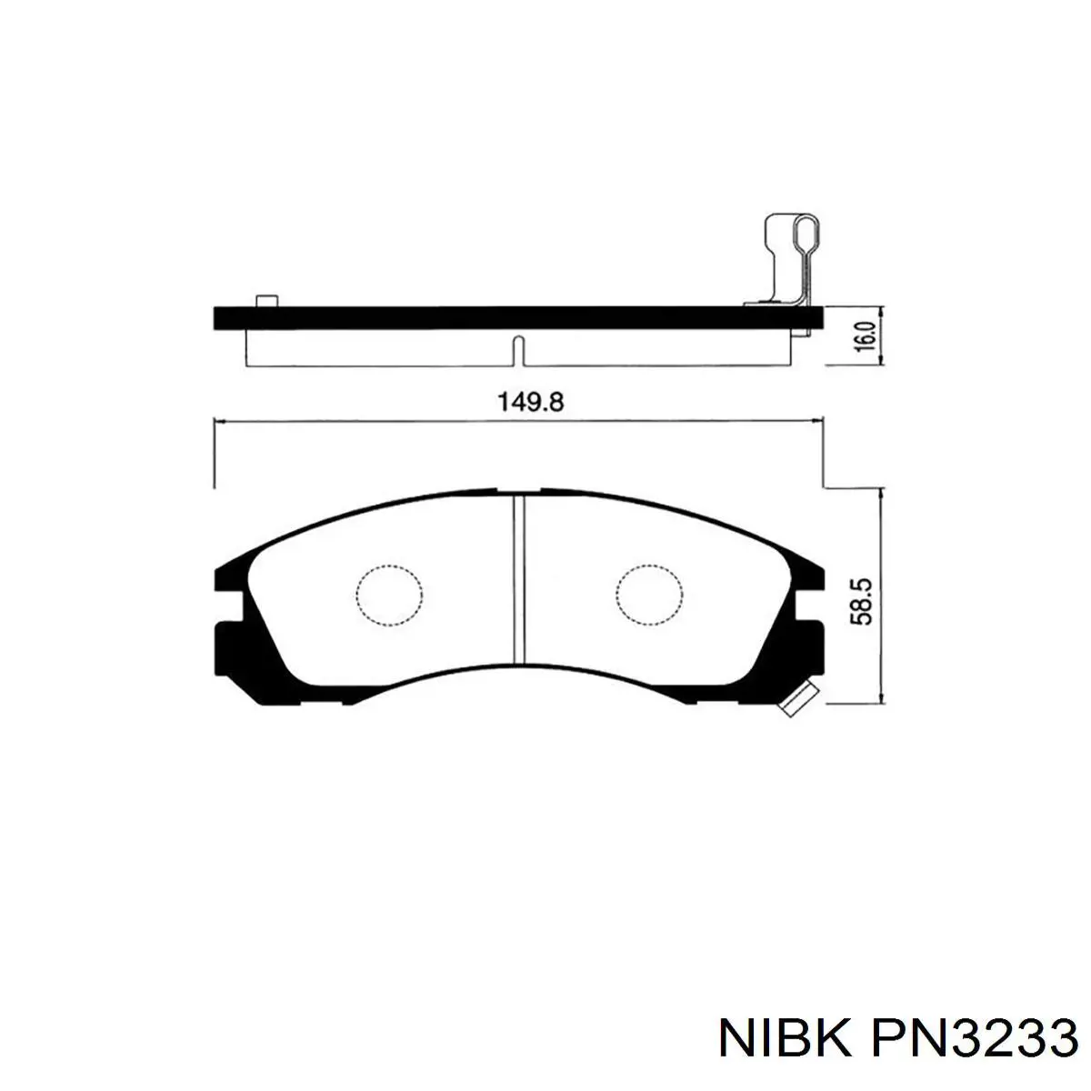 Купити PN3233 Nibk Колодки гальмівні передні, дискові