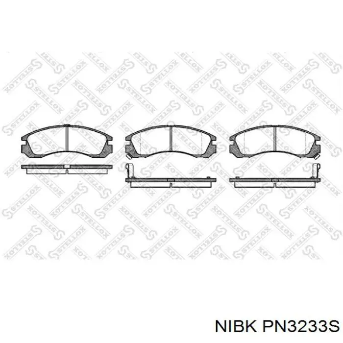 Гальмівні колодки Nibk PN3233S ціна, від 22.30 USD