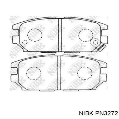 PN3272 Nibk Колодки гальмівні задні, дискові