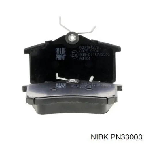 PN33003 Nibk Колодки гальмівні задні, дискові