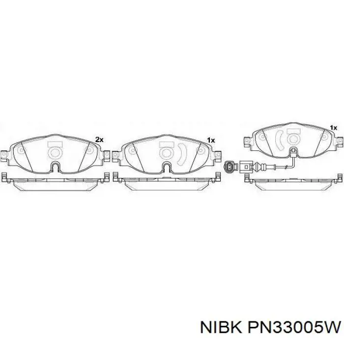 PN33005W Nibk Передні гальмівні колодки